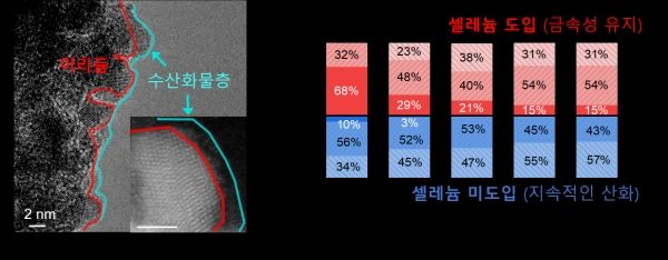 셀레늄 도입에 따른 표면 수산화물층 형성과 이에 따른 이리듐 산화 및 용출 억제 (사진= KIST)
