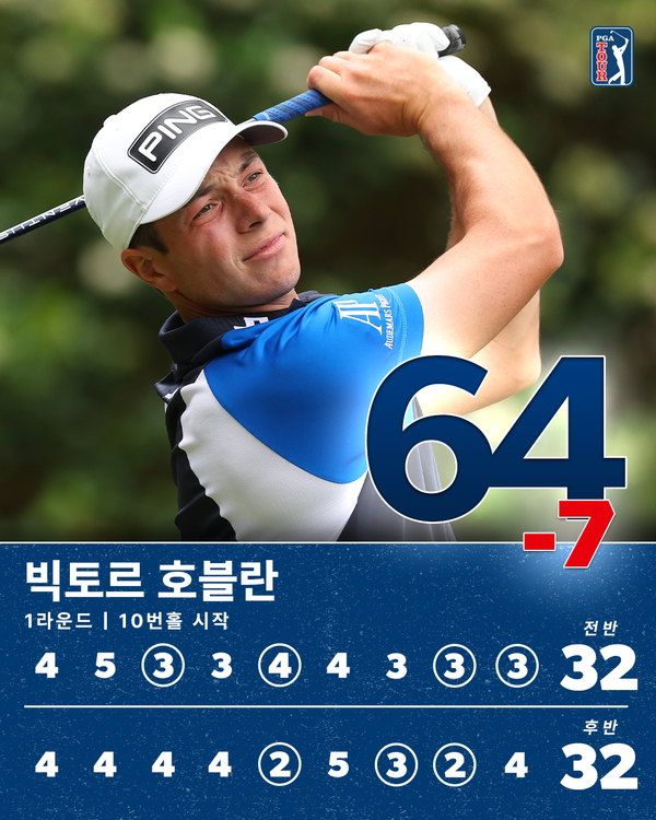 빅토르 호블란. /PGA 투어 페이스북
