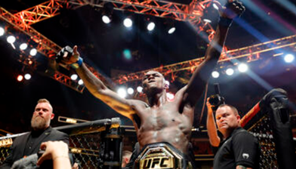 UFC 미들급 챔피언&nbsp;이스라엘 아데산야(33, 뉴질랜드). / UFC 제공