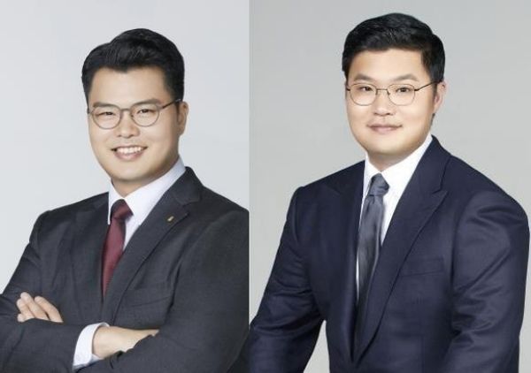 서정진 셀트리온그룹 회장의 장남 서진석 셀트리온·셀트리온제약 이사회 의장(왼쪽), 차남 서준석 셀트리온헬스케어 이사회 의장. /셀트리온 제공