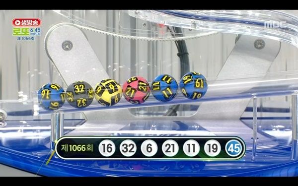 동행복권 로또 1066회 당첨결과 / MBC행복드림 로또 6/45