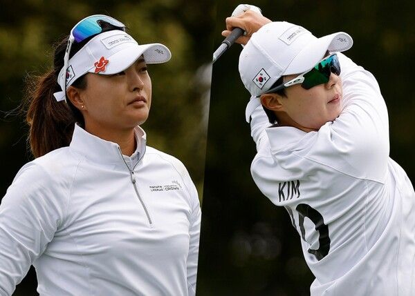 한국 여자골프 대표팀의 고진영(왼쪽)과 김효주. /인터내셔널 크라운 페이스북