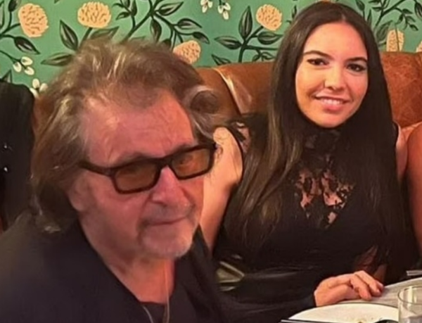 알 파치노(왼)와 54세 연하 연인 누르 알팔라. / 제이슨 모모아 소셜 네트워크 서비스 캡처