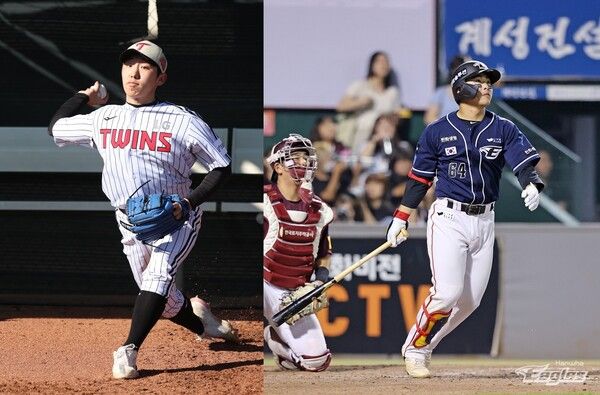 LG 박명근-한화 문현빈. /LG, 한화 제공