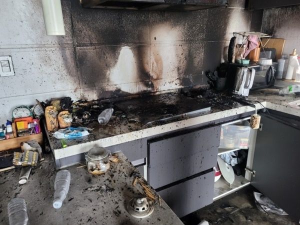 21일 제주 서귀포시 서귀동 오피스텔에서 발생한 화재 /&nbsp;서귀포소방서 제공