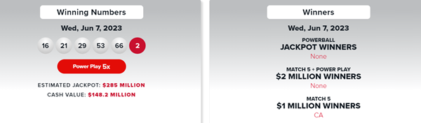 미국 파워볼 1등 추첨 결과 / 파워볼 홈페이지