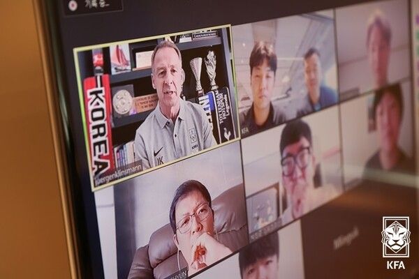 위르겐 클린스만 감독은 지난 17일과 18일 비대면으로 언론과 만나 직접 해명에 나섰다. /KFA 제공