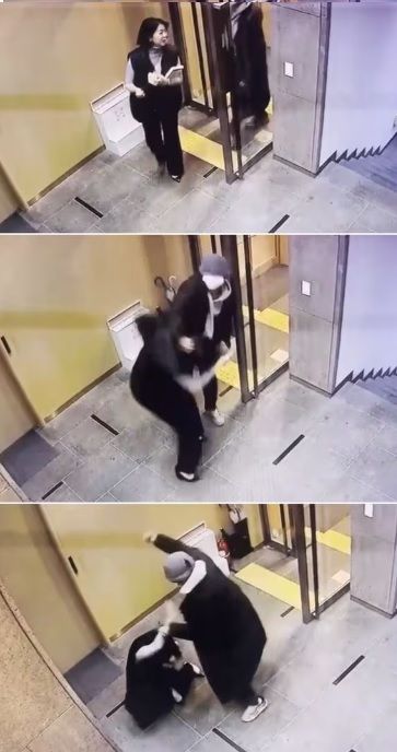 배현진 국민의힘 의원이 습격 당하는 현장 / 배현진 의원실 제공