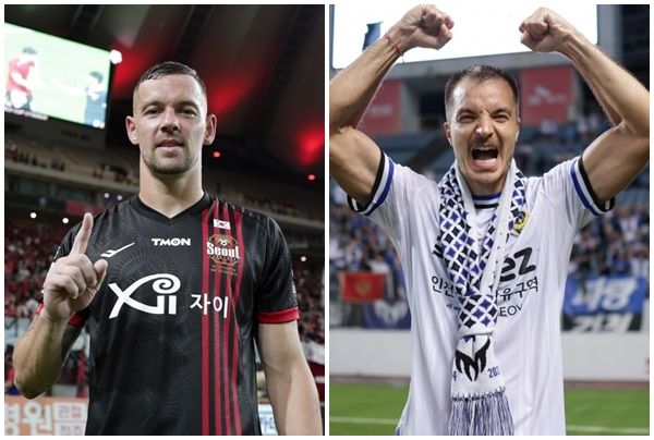 FC서울 일류첸코(왼쪽)와 인천 유나이티드 무고사. /한국프로축구연맹 제공