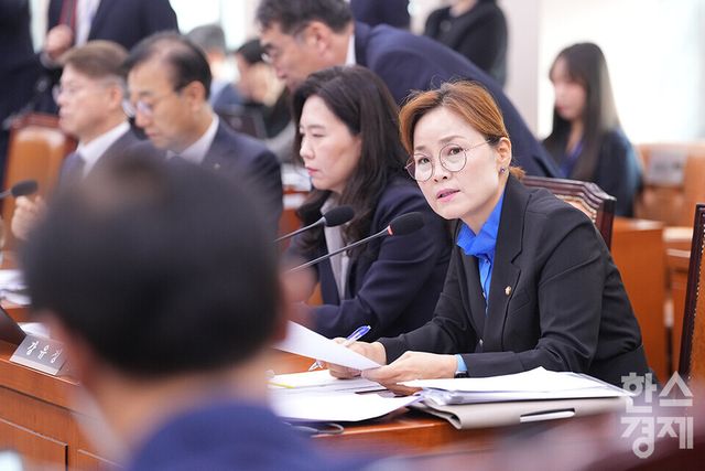 임오경 더불어민주당 의원이 7일 서울 여의도 국회에서 열린 국회 문화체육관광부 국정감사에서 발언하고 있다. /최대성 기자 dpdaesung@sporbiz.co.kr 2024.10.07.