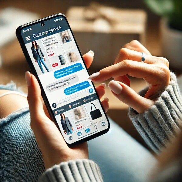 온라인 쇼핑몰의 AI 채팅 서비스를 이용하고 있다 / 챗GPT