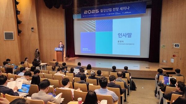 한국철강협회는 31일 포스코타워 역삼에서 '2025 철강산업 전망 세미나'를 개최했다./사진=한국철강협회