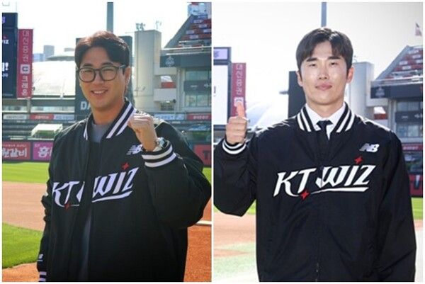 왼쪽부터 프로야구 KT 위즈 우규민, 허경민. /KT 위즈 제공
