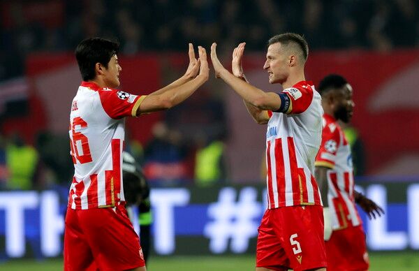 세르비아 츠르베나 즈베즈다 설영우. /연합뉴스