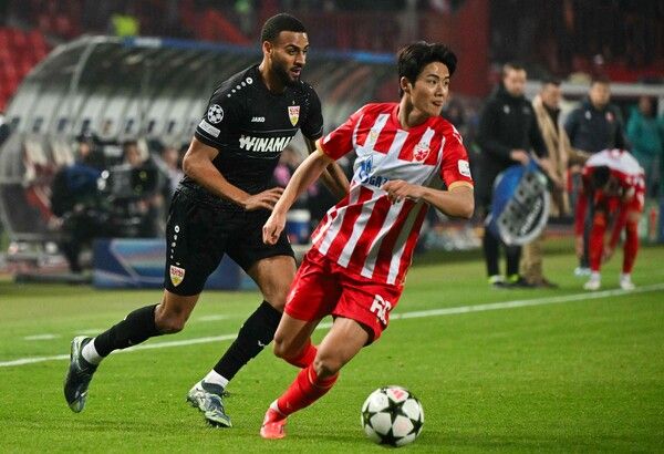 세르비아 츠르베나 즈베즈다 설영우. /연합뉴스