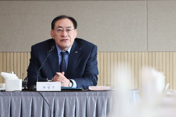 하형주 국민체육진흥공단 신임 이사장이 28일 서울 송파구 방이동 올림픽파크텔에서 출입 기자 간담회를 가졌다. /국민체육진흥공단 제공