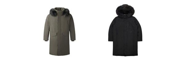 코오롱스포츠 ‘롱다운 #안타티카’, K2 ‘시그니처 고스트 LONG 윈드스토퍼 다운’. /고어코리아 제공