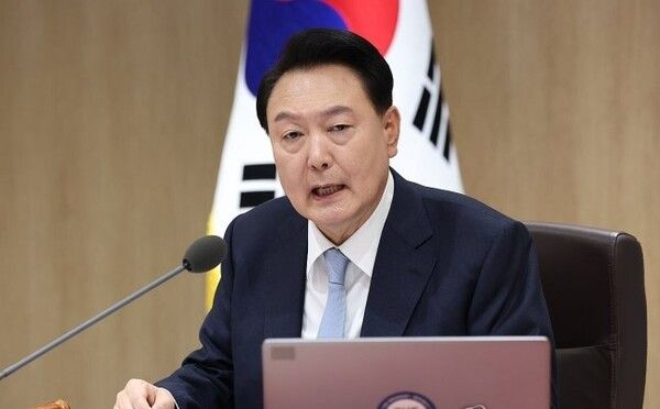 윤석열 대통령이 16일 서울 용산 대통령실 청사에서 열린 국무회의에서 발언하고 있다. /연합뉴스