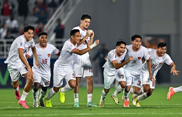 2024 아시아축구연맹(AFC) 23세 이하(U-23) 아시안컵 8강 한국전에서 승부차기 끝 승리를 거둔 인도네시아. /연합뉴스