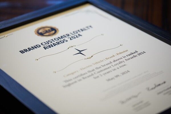 폴스타, '2024 브랜드 고객충성도 대상' 전기차 부문 1위. /폴스타 제공