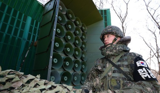 남북정상회담 앞두고 중단한 대북확성기. /연합뉴스
