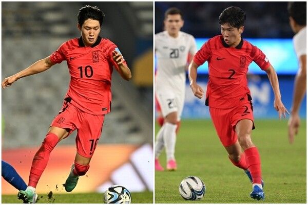 배준호(왼쪽)와 황재원. /KFA 제공