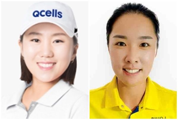 김인경(왼쪽)과 강혜지. /LPGA 제공
