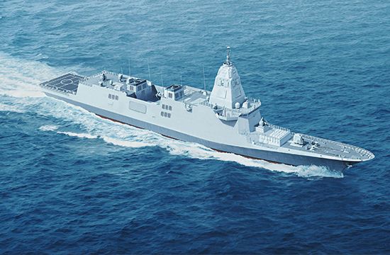 한국형 차세대구축함(KDDX)의 조감도. / HD현대중공업 제공