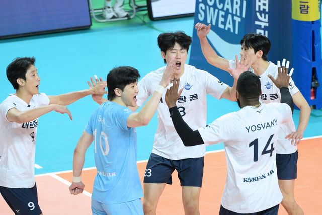 2024 통영·도드람컵 프로배구대회(KOVO 컵) 남자부 결승에 진출한 대한항공. /KOVO 제공