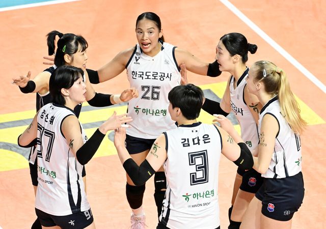 2연패에서 탈출한 프로배구 V리그 여자부 한국도로공사. /KOVO 제공