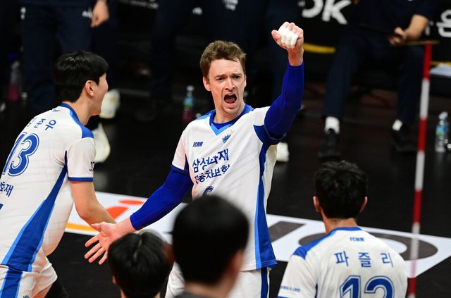 프로배구 V리그 남자부 삼성화재 데뷔전을 치른 막심. /KOVO 제공