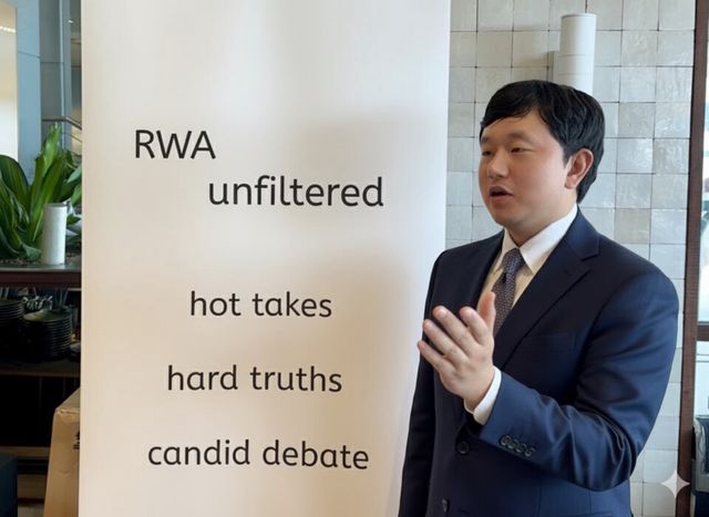 위블록이 토큰 2049(TOKEN2049)에서 한국형 RWA의 비전을 제시하고 있다.위블록