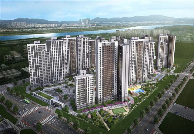 풍무역세권 수자인 그라센트 1차 조감도./BS한양