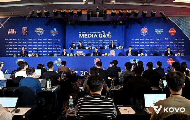 2025-2026 V리그 여자부 미디어데이 전경. /KOVO 제공