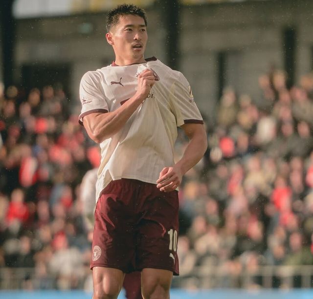 골잡이 조규성(미트윌란)이 8월 무릎 부상을 털어내고 복귀한 이후 처음으로 풀타임을 소화하며 시즌 4호 골까지 터뜨렸다. /미트윌란 인스타그램