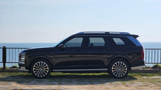 현대차 '디 올 뉴 팰리세이드 하이브리드'의 측면./ 곽호준 기자