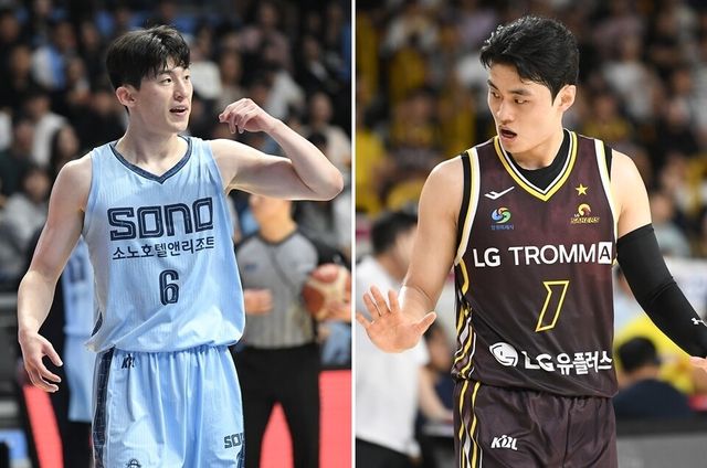 이정현(왼쪽)과 유기상. /KBL 제공