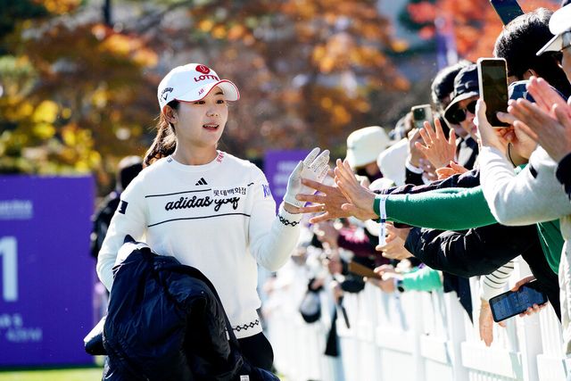 황유민이 미소를 짓고 있다. /위믹스 챔피언십 조직위원회 제공