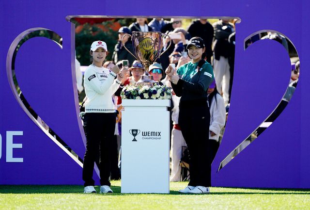 황유민(왼쪽)과 유현조. /위믹스 챔피언십 조직위원회 제공