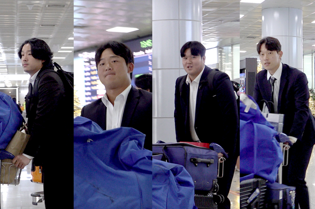 양창섭(왼쪽부터), 조민성, 김대호, 김성경. /삼성 라이온즈 제공