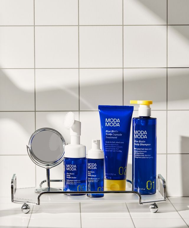 모다모다가 다이소 전용 탈모케어 라인 ‘블루비오틴 스칼프’ 출시 직후부터 2030 세대 및 여성 소비자 중심으로 폭발적인 반응을 얻고 있다고 밝혔다./모다모다