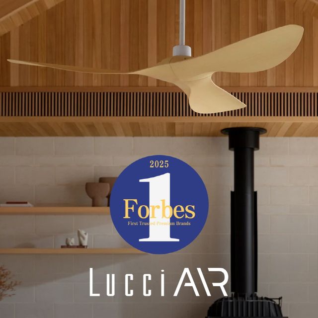 루씨에어(LucciAIR)가 ‘2025 포브스 고객신뢰도 1위 프리미엄 브랜드 대상’에서 실링팬 부문 대상에 선정됐다./루씨에어