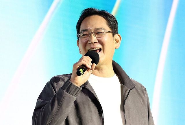 지난 달 30일 코엑스에서 열린 엔비디아 지포스 게이머 페스티벌 현장에서 이재용 삼성전자 회장이 연설 중이다. / 연합뉴스&nbsp;