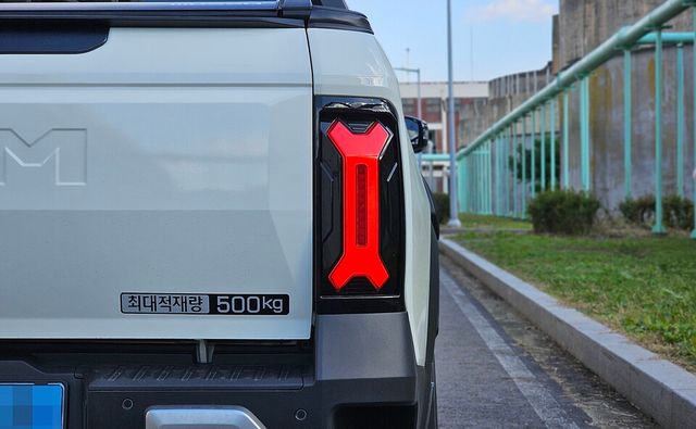 KGM '무쏘EV'의 테일램프./곽호준 기자