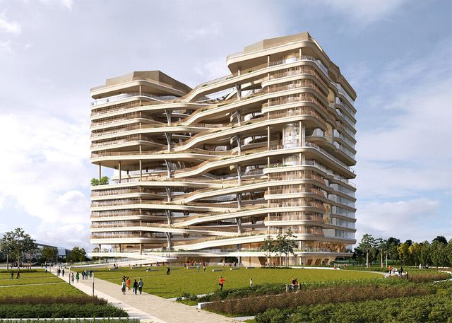 인천 청라에 위치한 하나금융타운 헤드쿼터 조감도. / 하나금융그룹 제공