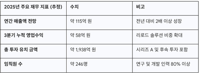 맥케이 2025년 주요 재무 지표(추정)