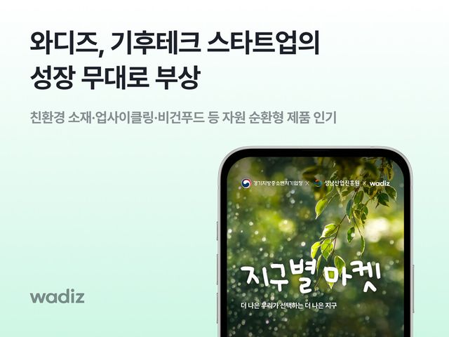 와디즈가 ‘2025 경기지역 기후테크 스타트업 크라우드펀딩 지원사업’을 통해 경기지역 기후테크 스타트업이 약 2억원의 펀딩액과 2273명의 서포터 참여를 기록했다./와디즈