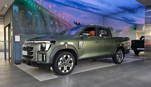 KGM의 '무쏘 그랜드 스타일' 롱 데크 모델의 외관./곽호준 기자