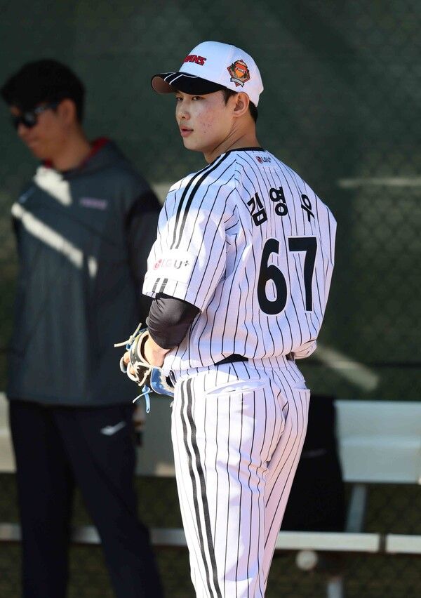 미국 애리조나 스프링캠프에서 훈련 중인 프로야구 LG 트윈스 김영우. /LG 트윈스 제공