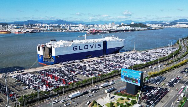 현대차 울산공장 수출 선적부두/ 현대자동차그룹